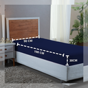 Ver imagem 3 de Lençol Solteiro Aveludado 400 Fios Cama Box e Infantil com Elástico Avulso:azul Marinho