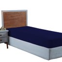 Ver imagem 1 de Lençol Solteiro Aveludado 400 Fios Cama Box e Infantil com Elástico Avulso:azul Marinho