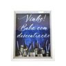 Quadro Vidro Porta Rolha Vinho Frase Decorativa Mdf Beba Rustico - 1