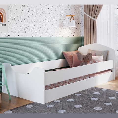 Cama Infanto Juvenil 193x87cm c/ Protetores Laterais Branco CM4080 Art In Móveis