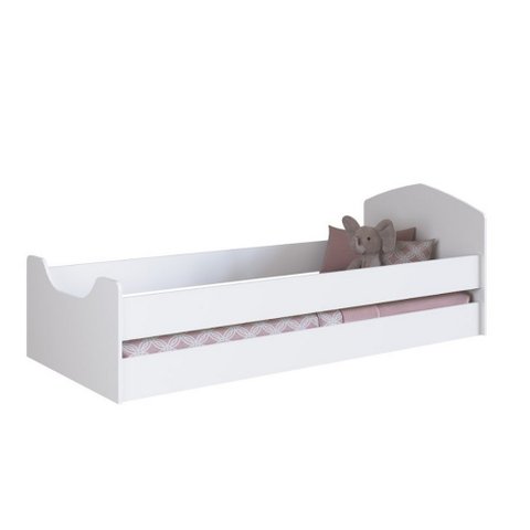 Cama Infanto Juvenil 193x87cm C/ Protetores Laterais Branco Cm4080 Art In Móveis