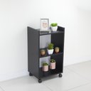 Ver imagem 2 de Mesa de Cabeceira Cassis 2 Prateleiras MDP Moderno Preto Mercado Das Prateleiras