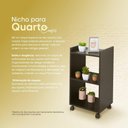 Ver imagem 4 de Mesa de Cabeceira Cassis 2 Prateleiras MDP Moderno Preto Mercado Das Prateleiras