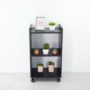 Ver imagem 5 de Mesa de Cabeceira Cassis 2 Prateleiras MDP Moderno Preto Mercado Das Prateleiras