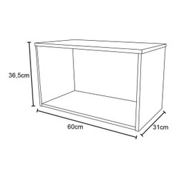 Nicho 60 Cm Castanho - Fit Mobel - 3 Nicho 60 Cm Castanho - Fit Mobel - 3