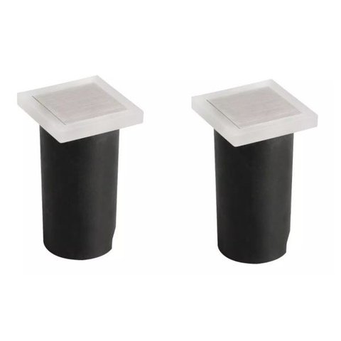 Kit 2 Spot Embutido LED Solo Quadrado 1W 3000K Quente Ip67 Ali62