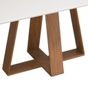 Ver imagem 3 de Mesa de Jantar Tampo Retangular Chanfrado Curvo Ângulo 30 Mad/vid 160 X 90cm Kiara Freijó Off