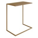 Ver imagem 1 de Mesa Lateral Apoio Sofá P/ Notebook Artesano 58 Cm (larg) Mdp Hanover (mel) Base Aço Carbono