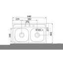 Ver imagem 3 de Cuba Dupla de Sobrepor para Cozinha Tramontina 84cmx48cmx15cm