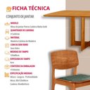 Ver imagem 7 de Mesa Patros Tampo 120 Laminado Barril com 4 Cadeiras Malta Gold Moderna Mobília