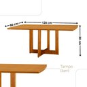 Ver imagem 4 de Mesa Patros Tampo 120 Laminado Barril com 4 Cadeiras Malta Gold Moderna Mobília