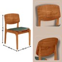 Ver imagem 3 de Mesa Patros Tampo 120 Laminado Barril com 4 Cadeiras Malta Gold Moderna Mobília