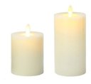 Ver imagem 1 de Kit 2 Velas de Led Gigante Parafina Chama Viva 20 e 25 Cm