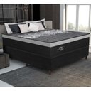 Ver imagem 1 de Cama Box Conjugado Casal com Colchão 138x72x188 Black Night Gazin Cr35353 Preto-cinza