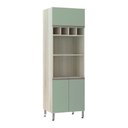 Ver imagem 1 de Paneleiro 70 Cm Duplo Nicho Luci Legno Crema Com Verde Jade