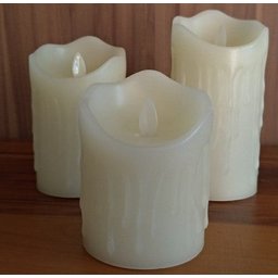 Conjunto 3 Velas de Led - Parafina - Movimento Chama Viva - 5