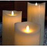 Kit 3 Velas de Led Gigante Parafina Chama Viva 20 e 25cm - 1