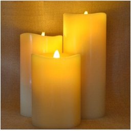 Kit 3 Velas de Led Gigante Parafina Chama Viva 20 e 25cm - 7