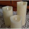 Kit 3 Velas de Led Gigante Parafina Chama Viva 20 e 25cm - 3