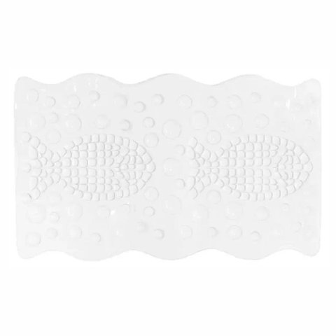 Tapete Retangular Aqua Antiderrapante para Box 59x34cm - Transparente