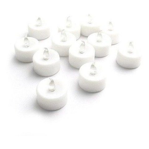 Kit com 12 Velas de Led Cor Amarelo - Baterias Inclusas