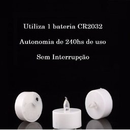 Kit Com 12 Velas De Led Cor Amarelo - Baterias Inclusas - 6