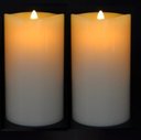 Ver imagem 2 de Kit 2 Velas de Led Gigante Parafina Chama Viva Altura 20 Cm