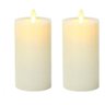 Kit 2 Velas De Led Gigante Parafina Chama Viva Altura 20 Cm - 1