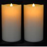 Kit 2 Velas De Led Gigante Parafina Chama Viva Altura 20 Cm - 2