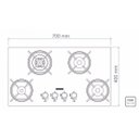 Ver imagem 4 de Cooktop Tramontina 4 Bocas à Gás Glass Brasil 4Ggtri70 Bivolt