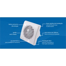 Microventilador Exaustor 100mm Residencial 10w 127v Ventisol - 6