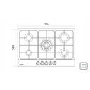 Ver imagem 3 de Cooktop Tramontina 5 Bocas à Gás Inox New Penta 5Gxtri75 Bivolt