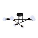 Ver imagem 2 de Luminária de Teto Lines 3 em 1 Preta Luz Ajustável Design Moderno Ideal para Sala e Escritório