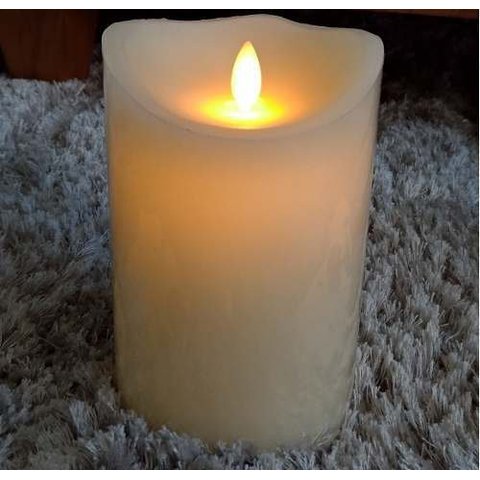 Velas De Led Gigante Parafina Chama Viva - Altura 15 Cm