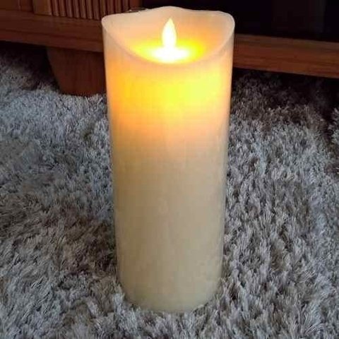 Velas de Led Gigante Parafina Chama Viva - Altura 25 Cm