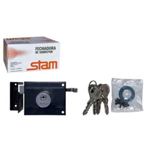 Fechadura de Sobrepor Stam 1701/100 Esp. Preto