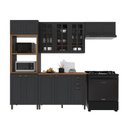 Ver imagem 2 de Armário de Cozinha Modulada Compacta Fidelitá Nara 100% MDF 4 Peças 270cm 12 Portas 2 Gavetas com