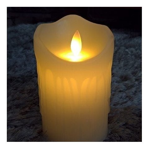 Vela Led Media Parafina Derretida Chama Viva 12.5 X 7.5 Cm