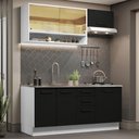 Ver imagem 1 de Cozinha Completa 180004 Com Armário E Balcão Branco/Preto