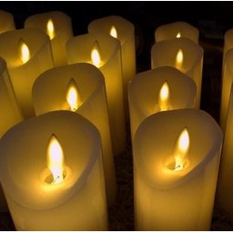 Conjunto 6 Velas Led Fina G Parafina Movimento Chama Viva - 2