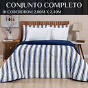 Ver imagem 6 de Edredom Super King Scarlett 100% Algodao Dupla Face Estampa Exclusiva Luxo Marin:azul