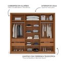 Ver imagem 6 de Guarda-Roupa 3 Portas de Correr Madrid Branco/Freijó