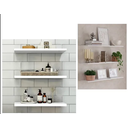 Ver imagem 3 de Prateleira Madeira Mdf Branca 80x20cm com Suporte Invisivel Flutuante Don Castro Decor Prateleira Fl