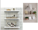 Ver imagem 3 de Prateleira Madeira Mdf Branca 80x20cm com Suporte Invisivel Flutuante Don Castro Decor Prateleira Fl