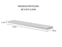 Ver imagem 4 de Prateleira Madeira Mdf Branca 80x20cm com Suporte Invisivel Flutuante Don Castro Decor Prateleira Fl