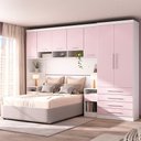 Ver imagem 1 de Quarto Modulado Queen com Guarda-roupas Maleiro e Cabeceira Alpes Master Luciane Móveis