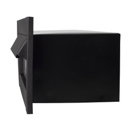 Caixa Correio techinox carta e revista hat preta fosca 20 cm profundidade - 2