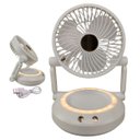 Ver imagem 1 de Ventilador Mesa Dobravel 3 Velocidades Luz Led Portatil Sol Verao Calor Decoraçao Escrivaninha Maqui