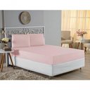 Ver imagem 4 de Jogo de Cama Casal Viúva Nobre 3 Peças Malha 100% Algodão - Rosa