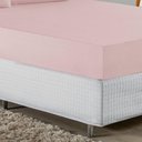 Ver imagem 2 de Jogo de Cama Casal Viúva Nobre 3 Peças Malha 100% Algodão - Rosa
